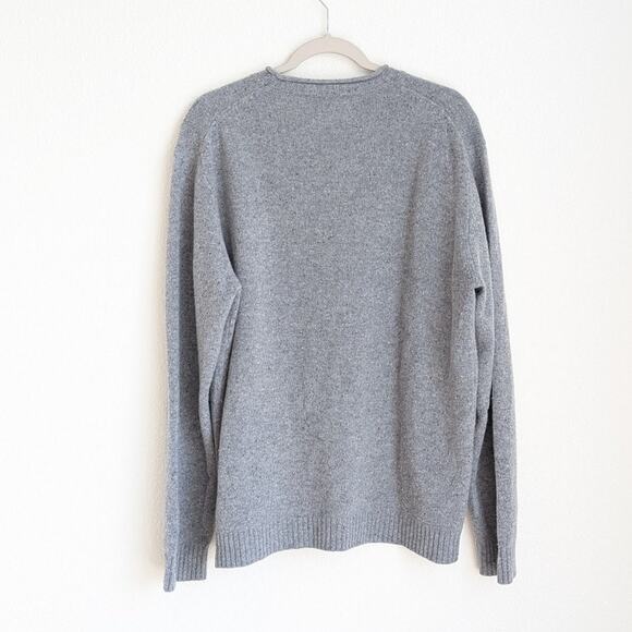 Marine Layer Gray Merino Wool Crew Long Sleeve Sweater, size L - Picture 2 of 7